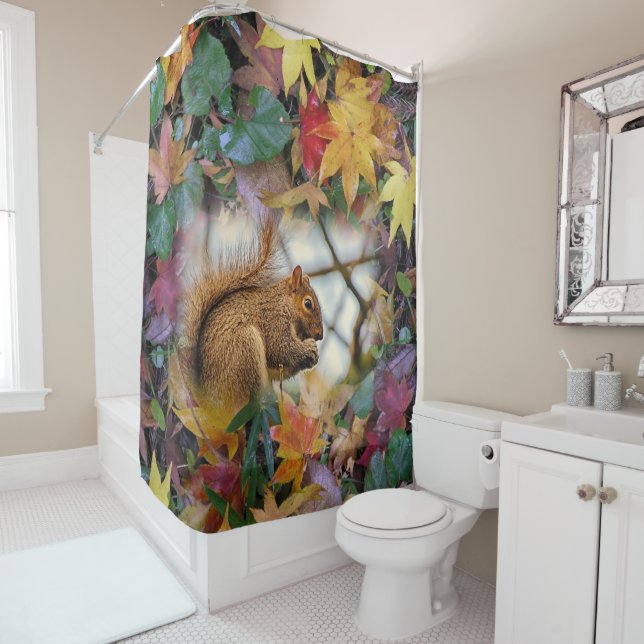 Shower Curtain Squirrel (In Situ)