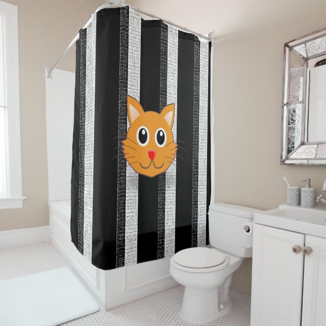 Shower Curtain Stripe (In Situ)