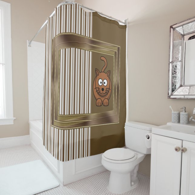 Shower Curtain Stripe (In Situ)