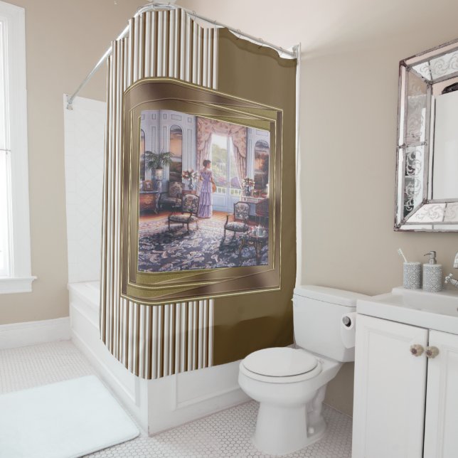 Shower Curtain Stripe (In Situ)