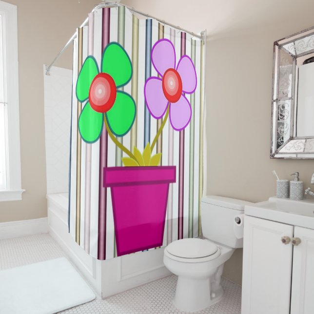 Shower curtain sunflowers (In Situ)