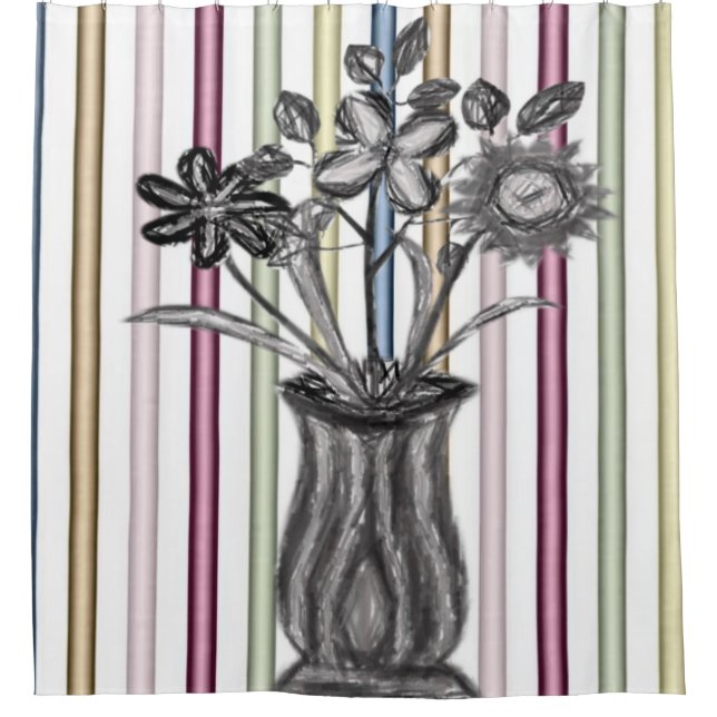 Shower curtain sunflowers (Front)