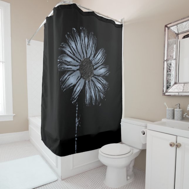Shower curtain sunflowers (In Situ)