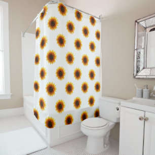 Shower curtain sunflowers