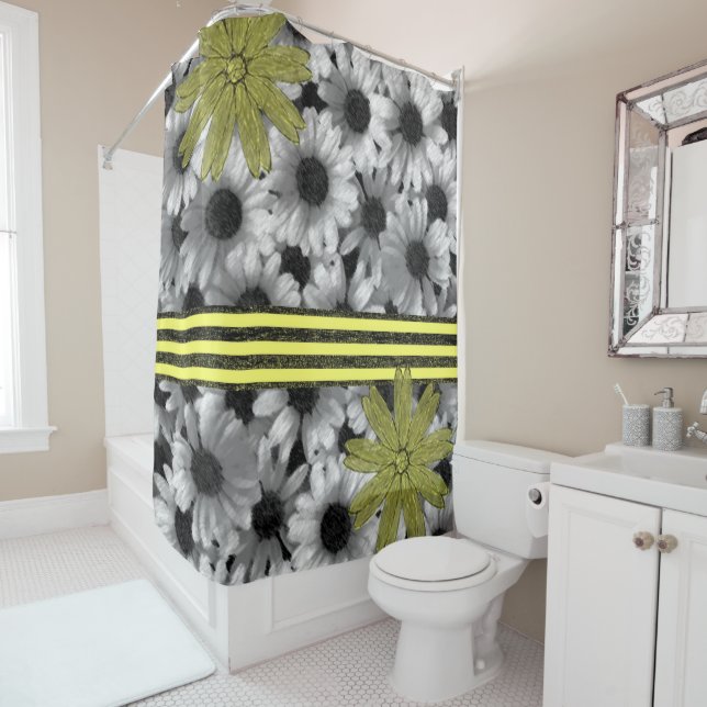 Shower curtain sunflowers (In Situ)