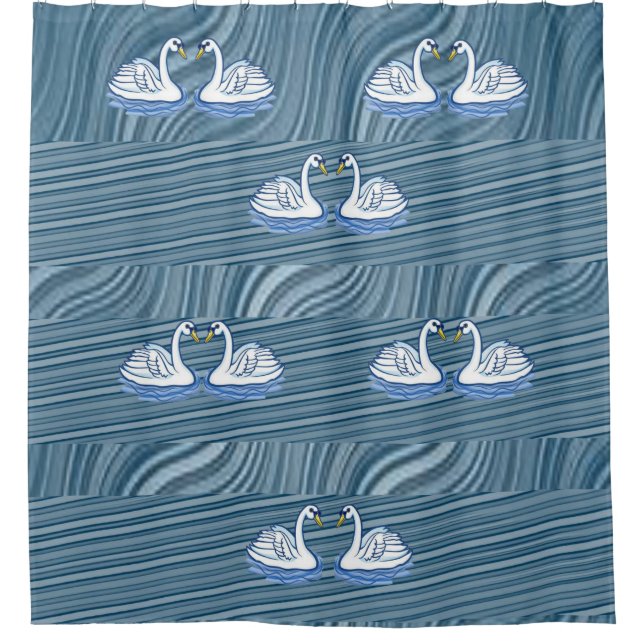 Shower Curtain Swan (Front)