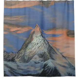 Shower Curtain - "The Matterhorn At Sunset"