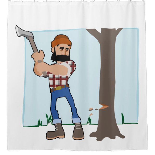 Shower Curtain Tree Cutter (Front)