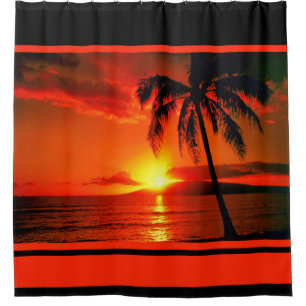 Shower Curtain/Tropical Sunset Shower Curtain