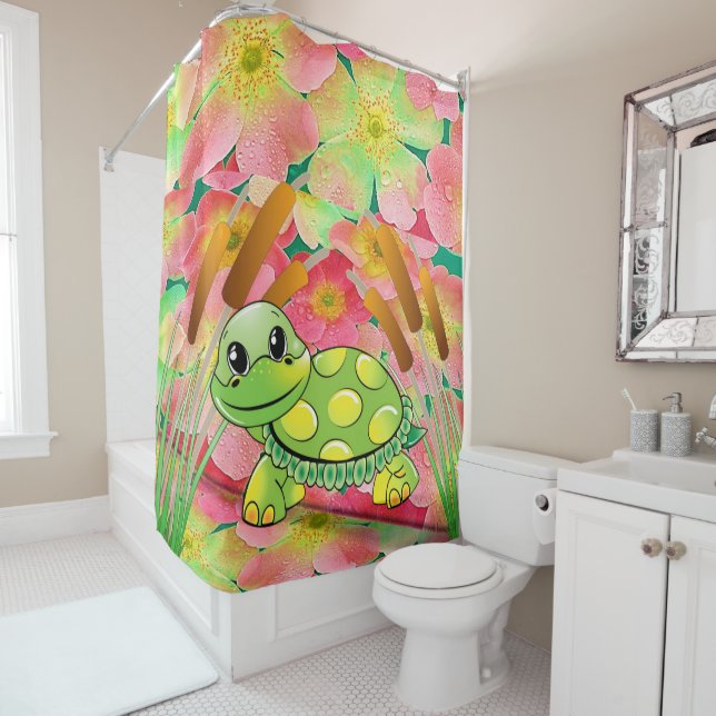 Shower Curtain Turtle (In Situ)