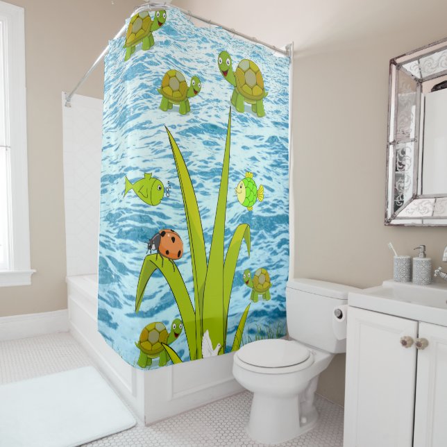 Shower Curtain Turtle (In Situ)