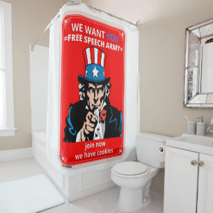 shower curtain  "UNCLE SAM"