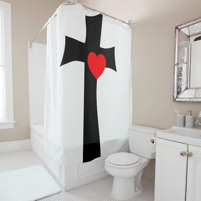 Shower curtain valentines (In Situ)