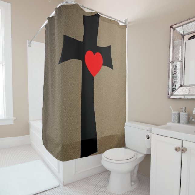 Shower curtain valentines (In Situ)