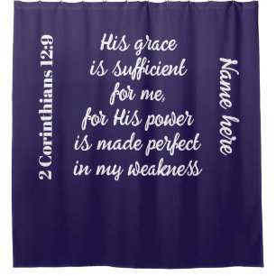 Shower Curtain W/Scripture Verse, Personalise