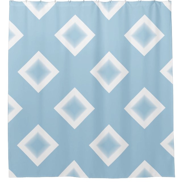 Shower Curtain - White Diamond with Centre Star (Front)