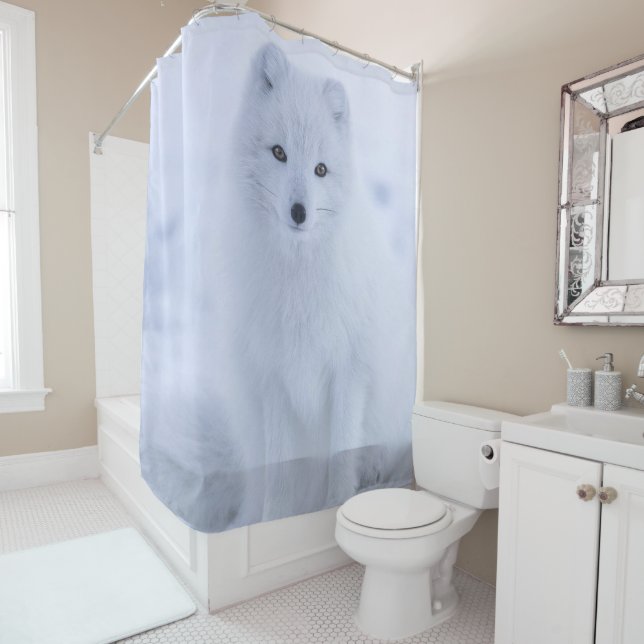 Shower Curtain White Fox (In Situ)
