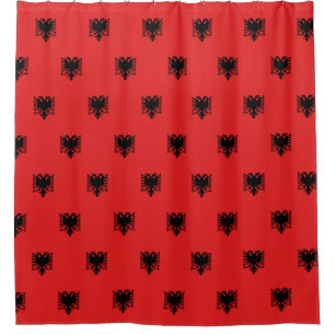 Shower Curtain with Flag of Albania