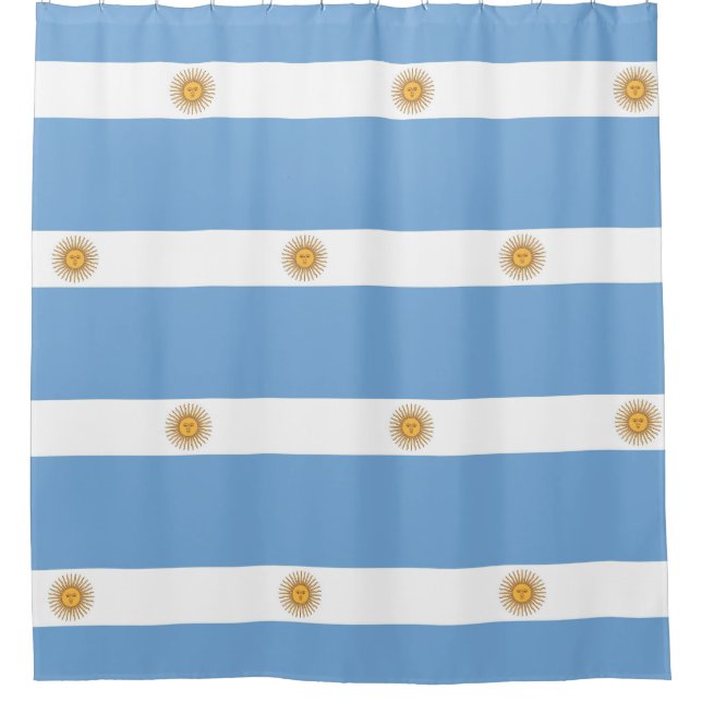 Shower Curtain with Flag of Argentina (Front)