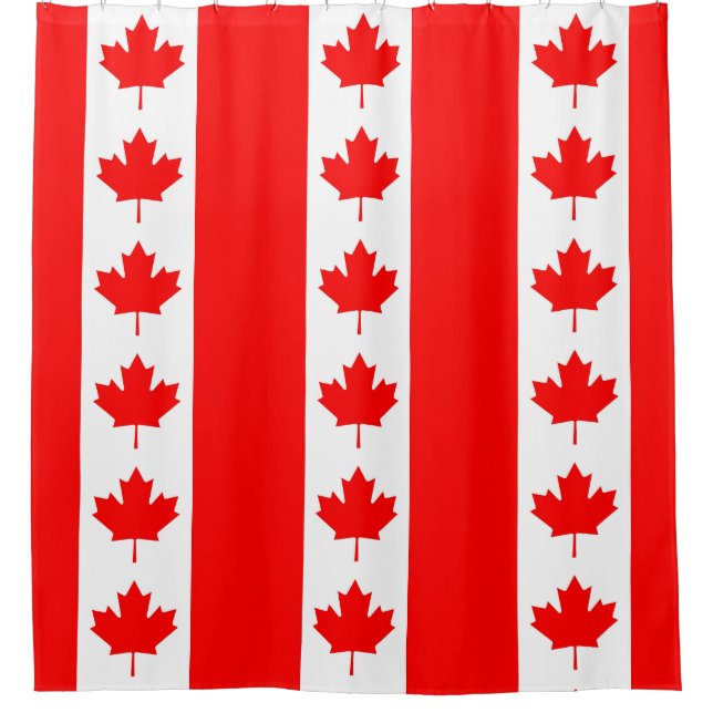 Shower Curtain with Flag of Canada (Front)