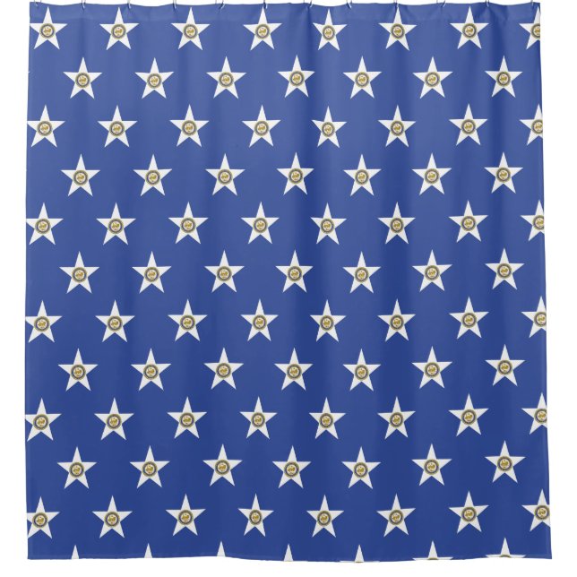 Shower Curtain with Flag of Houston (Front)