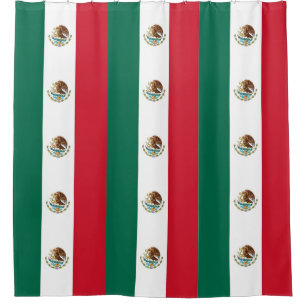Shower Curtain with Flag of Mexico
