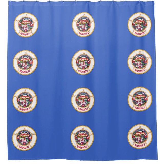Shower Curtain with Flag of Minnesota, USA (Front)