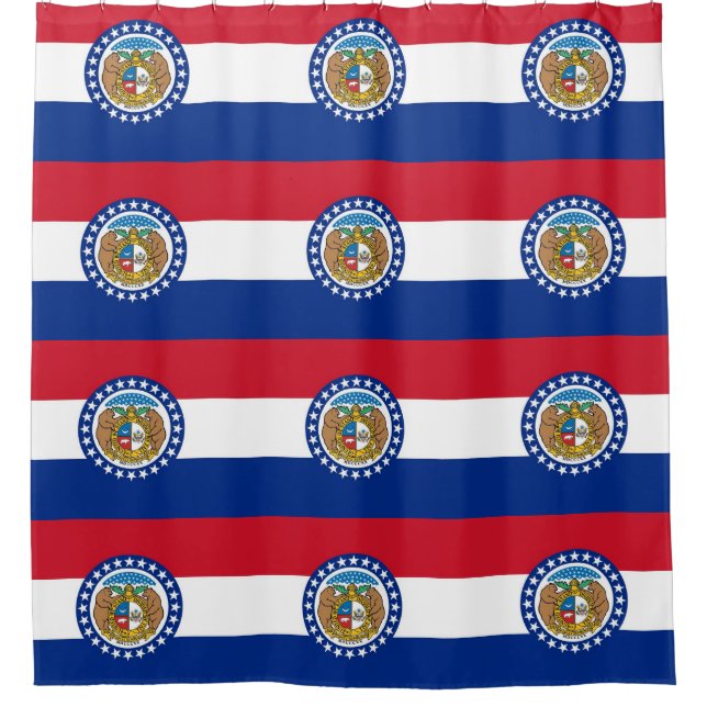 Shower Curtain with Flag of Missouri, USA (Front)