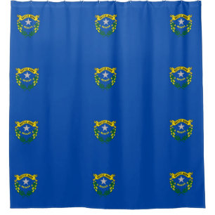 Shower Curtain with Flag of Nevada, USA