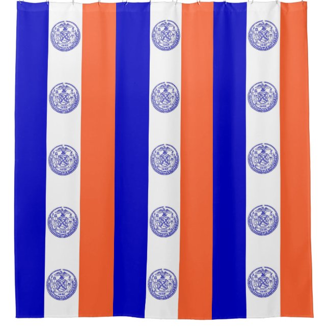 Shower Curtain with Flag of New York City, USA (Front)
