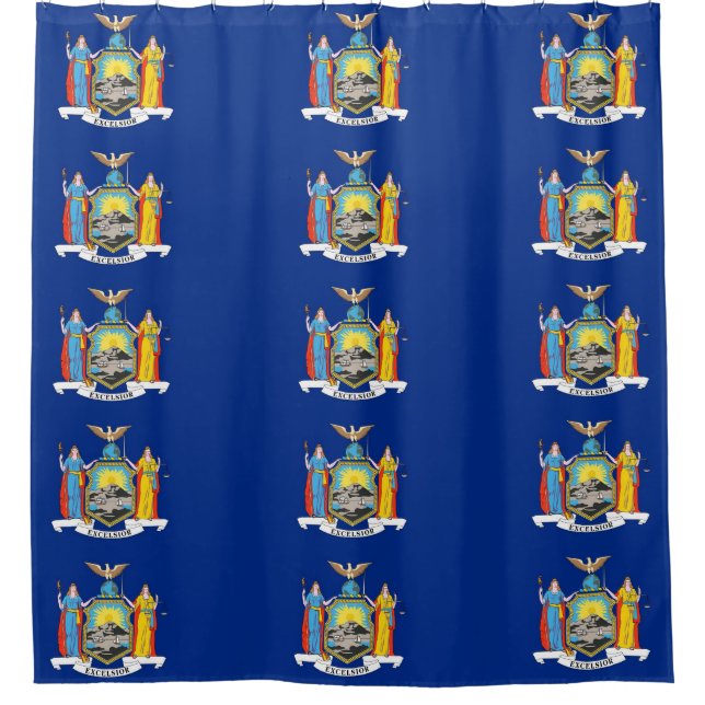 Shower Curtain with Flag of New York, USA (Front)