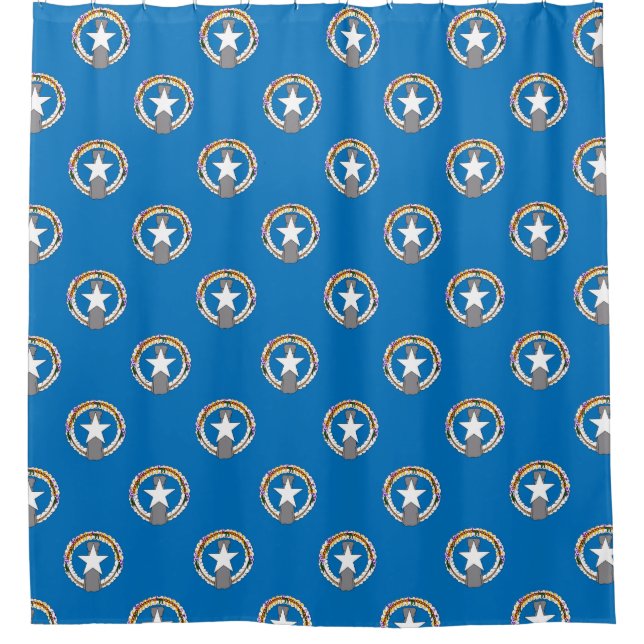 Shower Curtain with Flag of Northern Mariana, USA (Front)