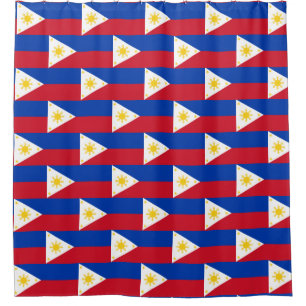 Shower Curtain with Flag of Philippines