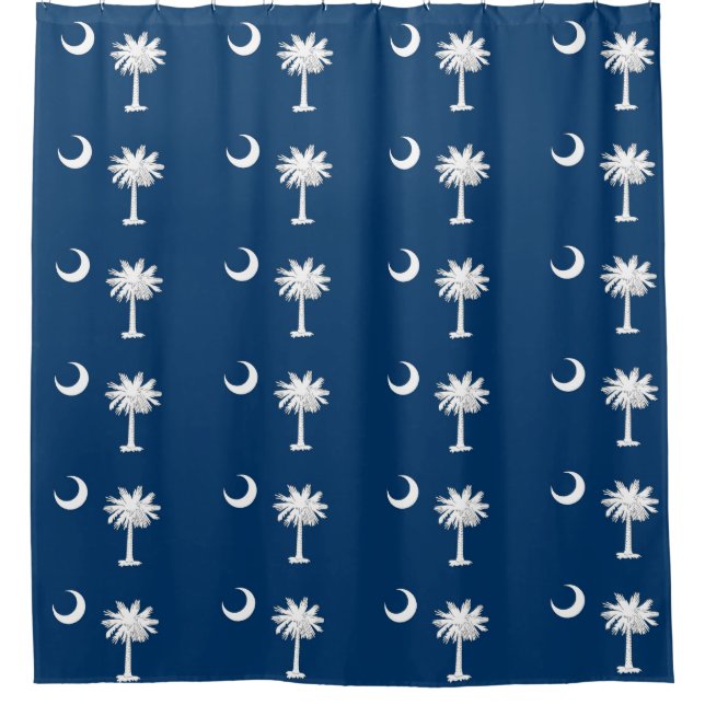 Shower Curtain with Flag of South Carolina, USA (Front)
