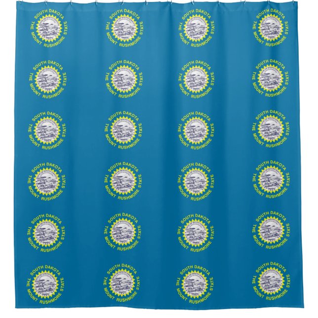 Shower Curtain with Flag of South Dakota, USA (Front)