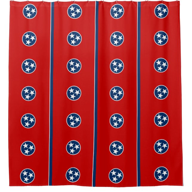 Shower Curtain with Flag of Tennessee, USA (Front)