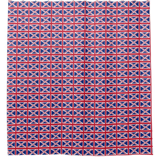 Shower Curtain with Flag of United Kingdom (Front)