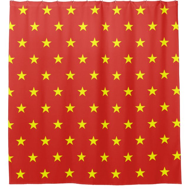 Shower Curtain with Flag of Vietnam (Front)