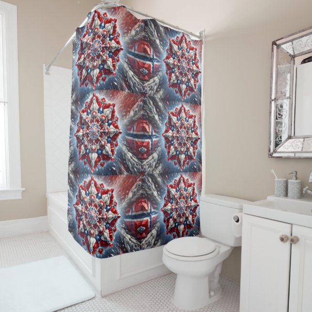  Shower Curtain with Norway Colours (In Situ)