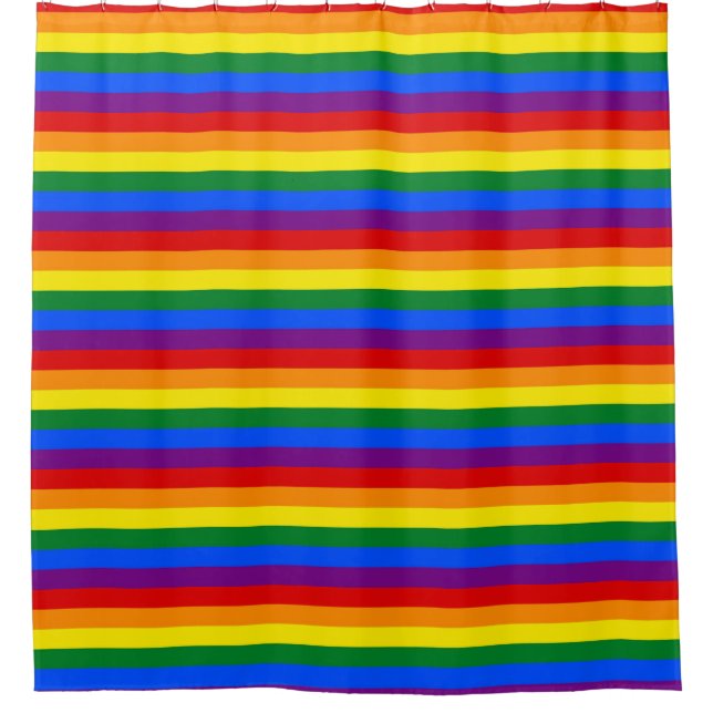 Shower Curtain with Pride Flag of LGBT (Front)