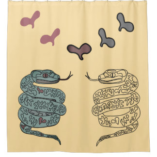 Shower Curtain with Snake print