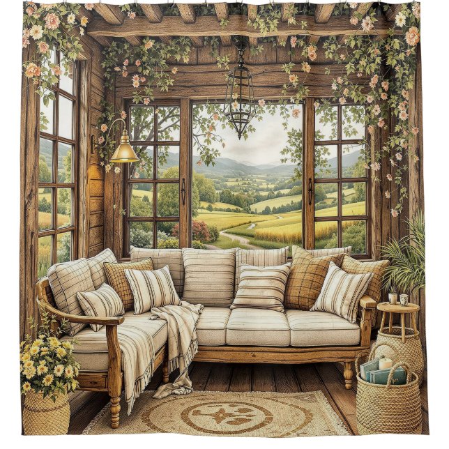 Shower Curtain-With That Vacation Feel Shower Curtain (Front)