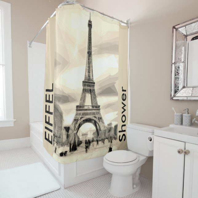 Shower Eiffel Tower Paris France Curtain (In Situ)