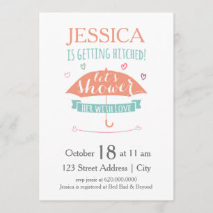 Shower Her with Love - Bridal Shower Invitation
