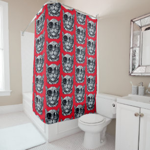 Shower in Style - Steampunk Cat Vibes Curtain