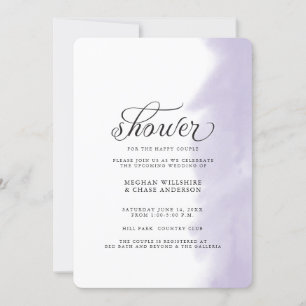 Shower Invite Lilac Watercolor Stroke