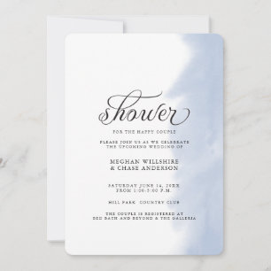 Shower Invite   Pale Blue Watercolor Stroke