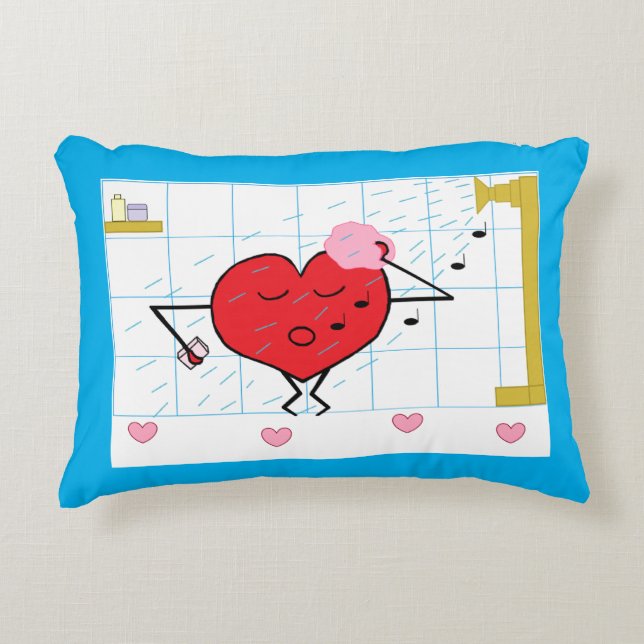 Shower Love: Blue Decorative Cushion (Front)