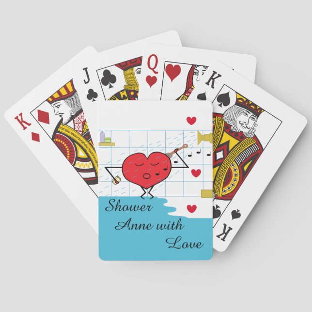 Shower Love Flows  Playing Cards (Back)