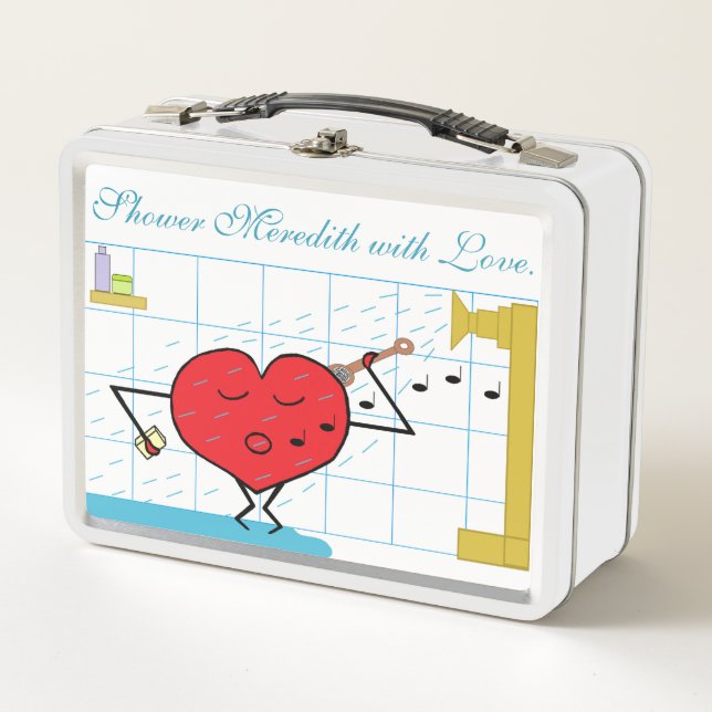Shower Love Flows:  Wife's Metal Lunch Box (Front)